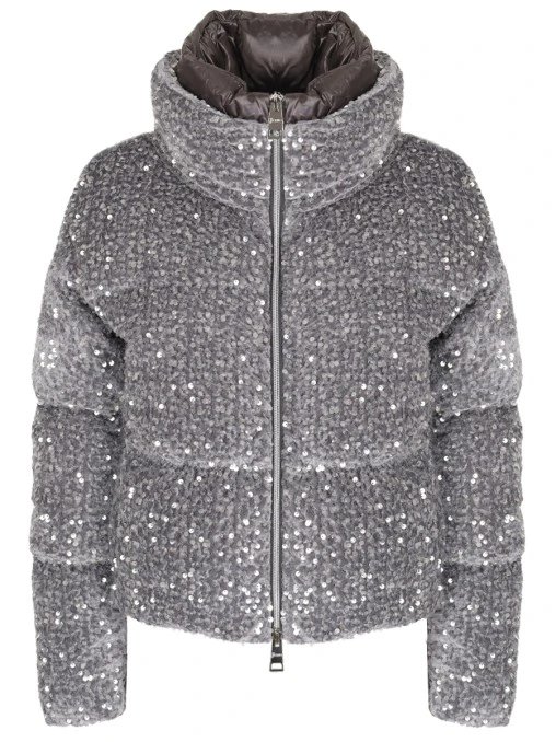 Пуховик с пайетками HERNO