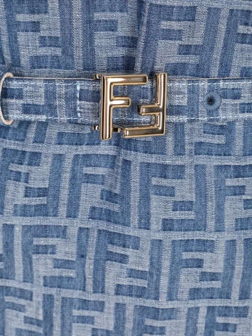 Платье с принтом FENDI