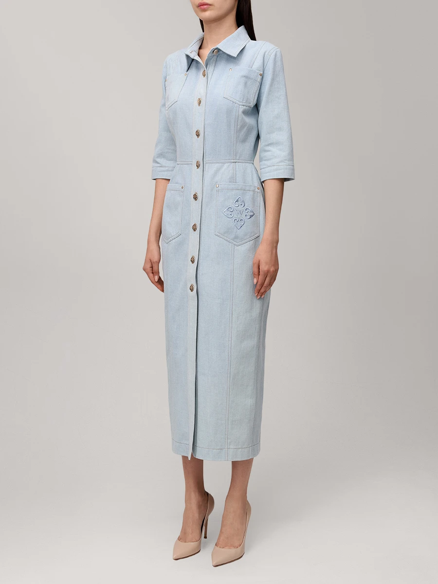 Платье-футляр джинсовое Cat midi