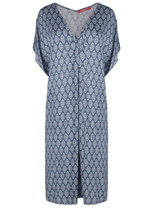 Платье с принтом из вискозы MARINA RINALDI