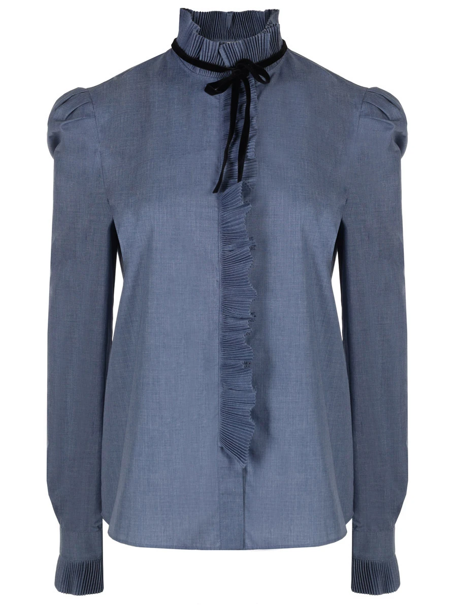 Блуза однотонная