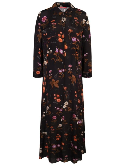 Платье с принтом из вискозы MARINA RINALDI