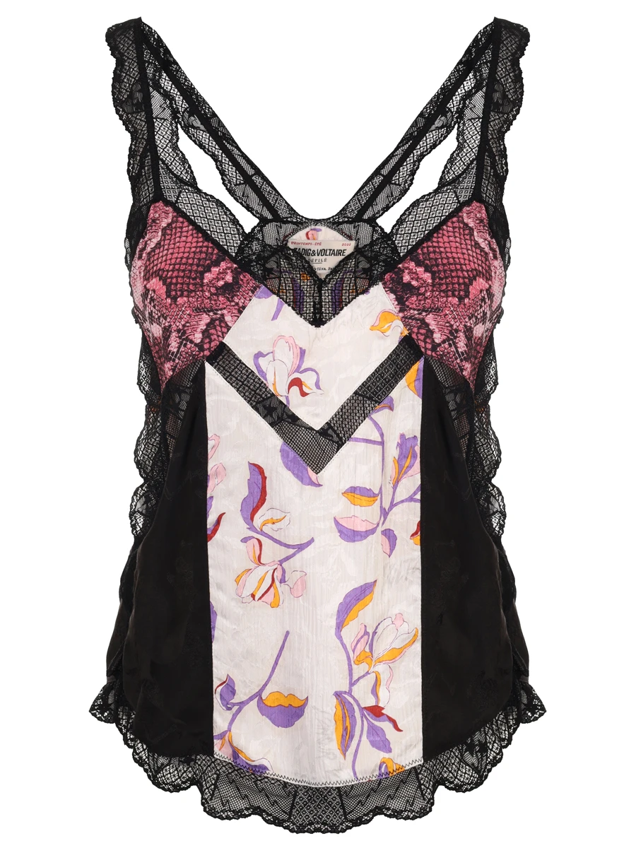 Топ из вискозы и льна