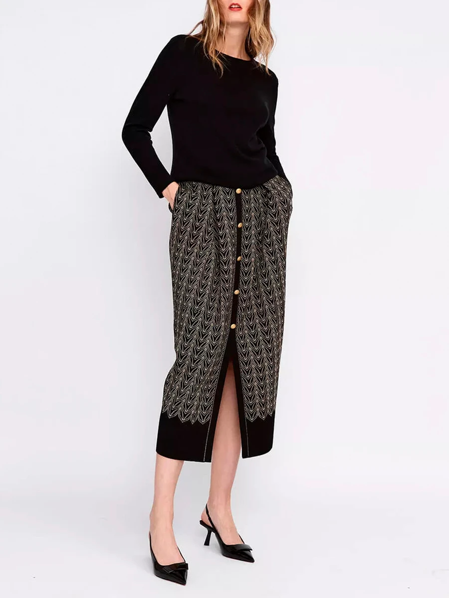 Юбка шелковая