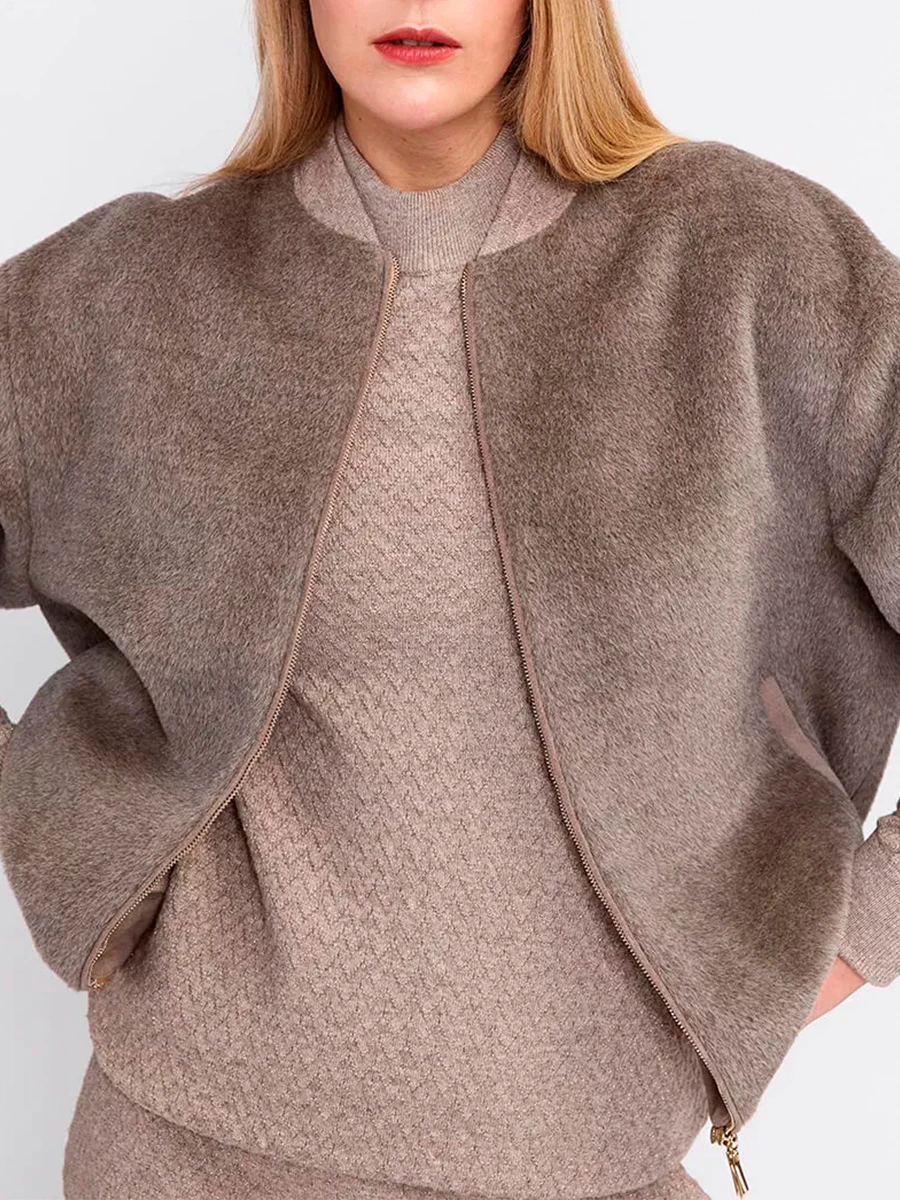 Бомбер шерстяной