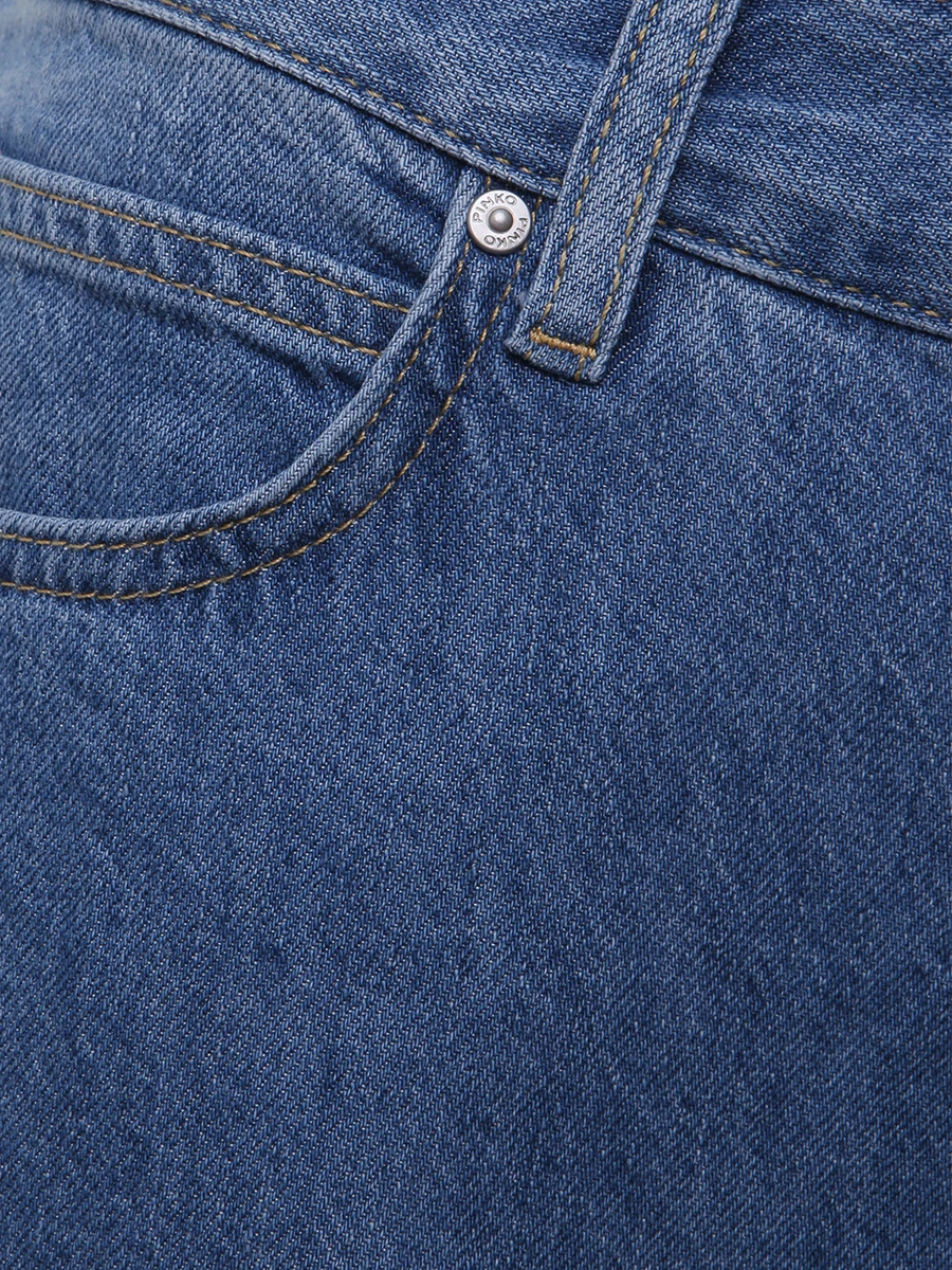 Джинсы-палаццо однотонные