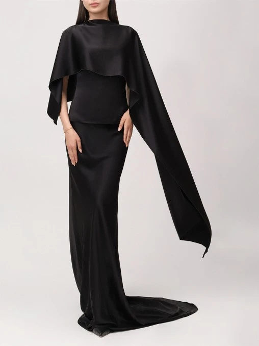 Блуза атласная DAVID KOMA