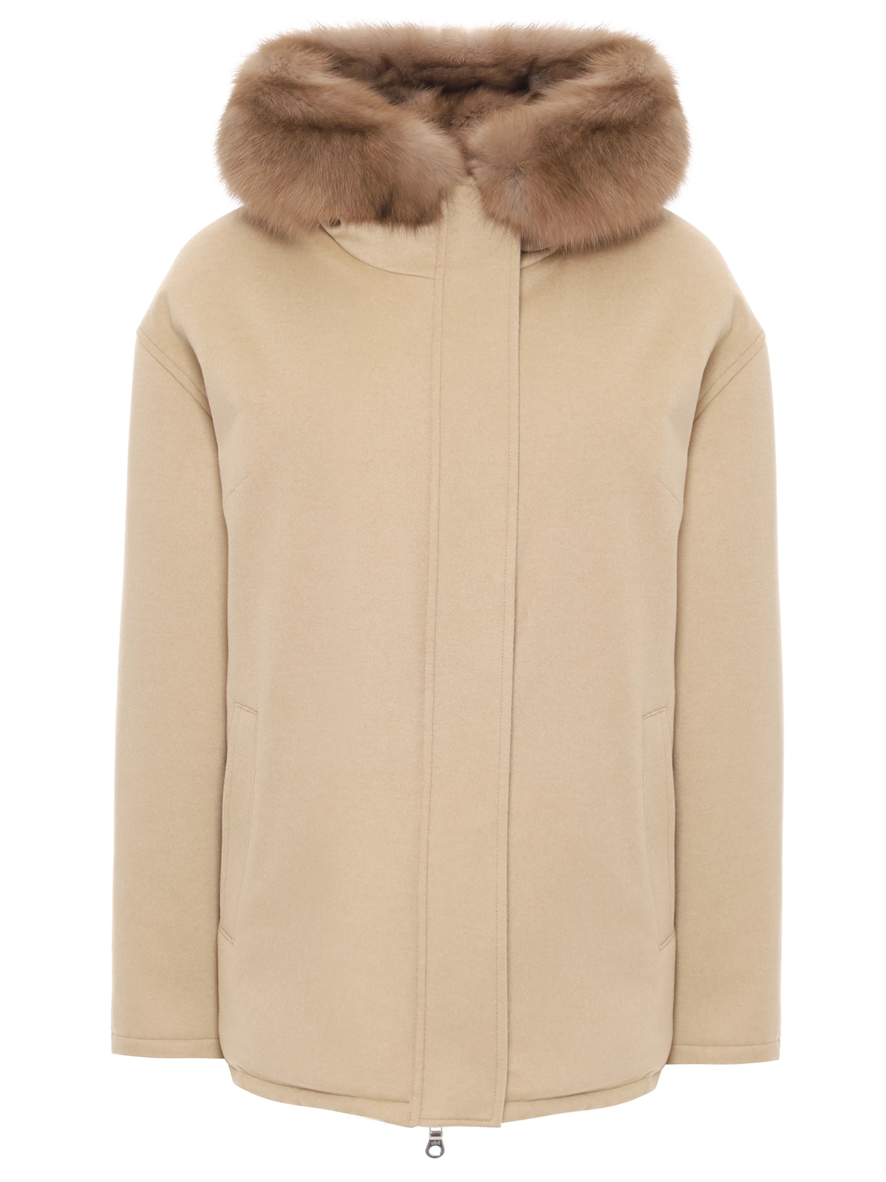 Парка с подкладом из мехом соболя