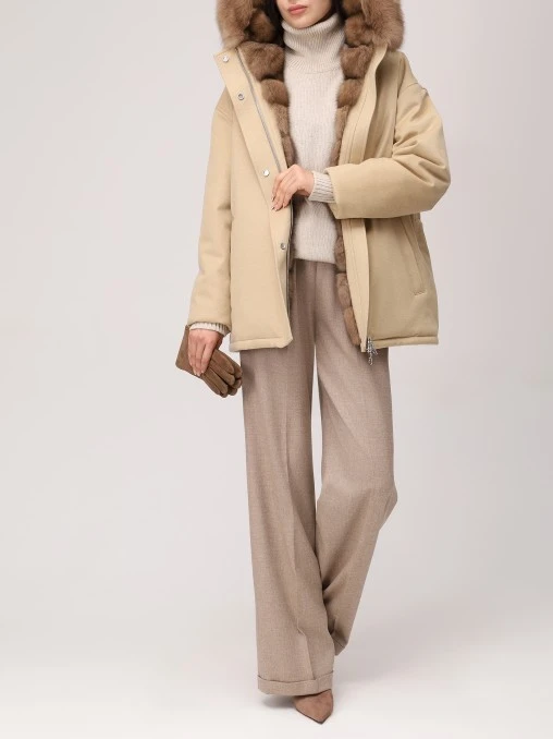 Парка с подкладом из мехом соболя AMELI