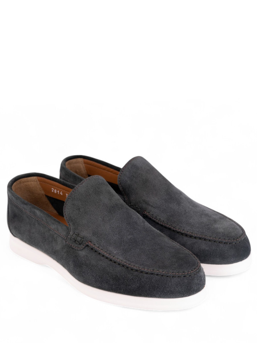 Лоферы замшевые