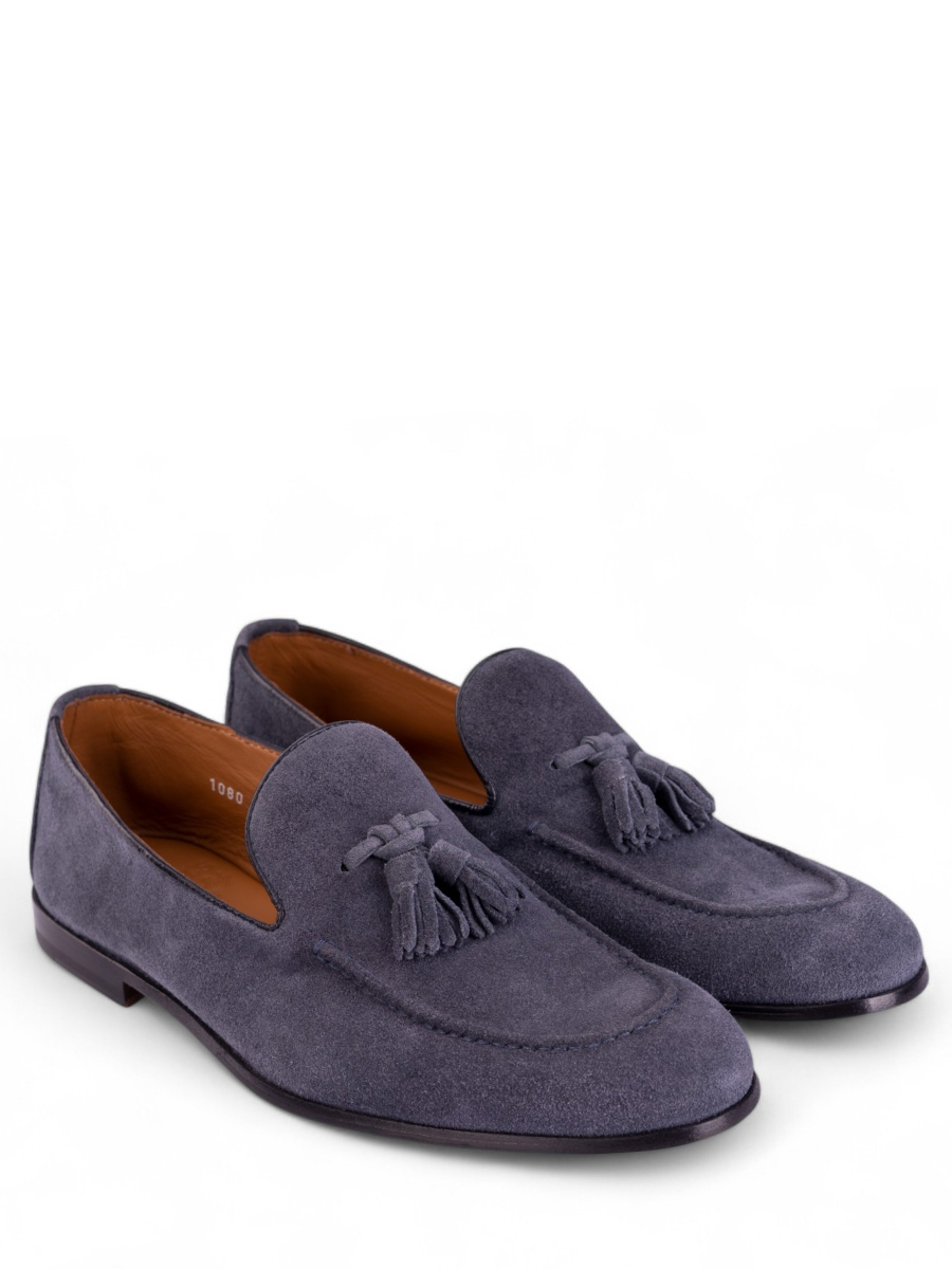 Лоферы замшевые