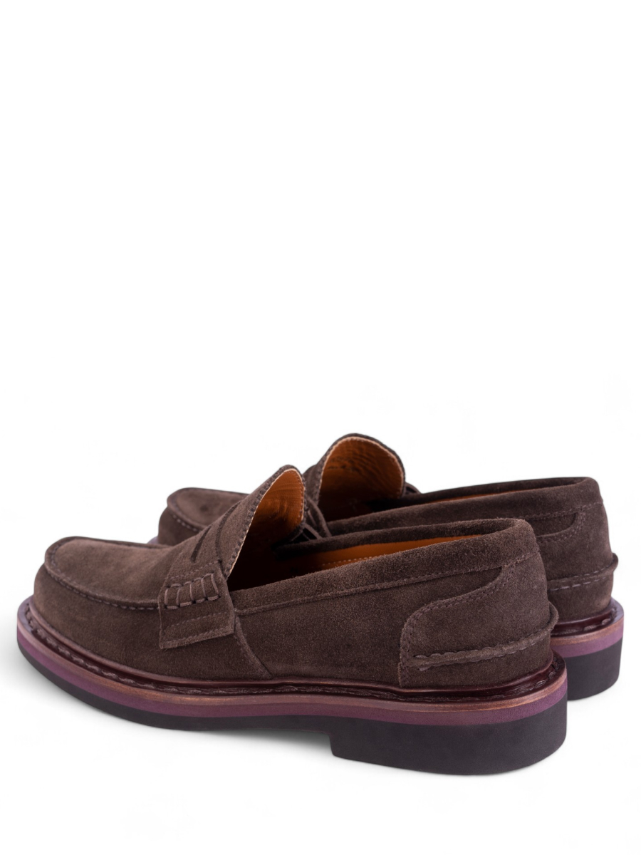 Лоферы замшевые