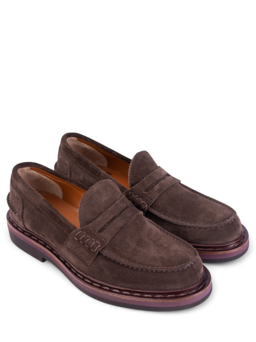 Лоферы замшевые