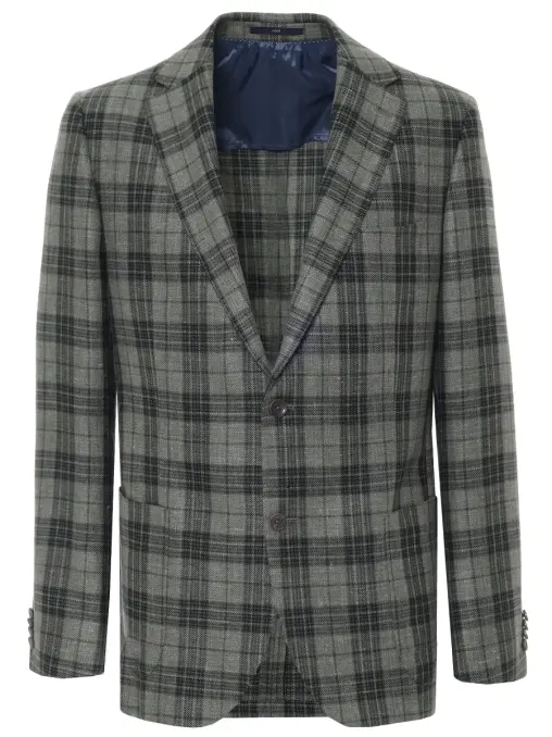 Пиджак Shaped Fit из шерсти и льна EDUARD DRESSLER R