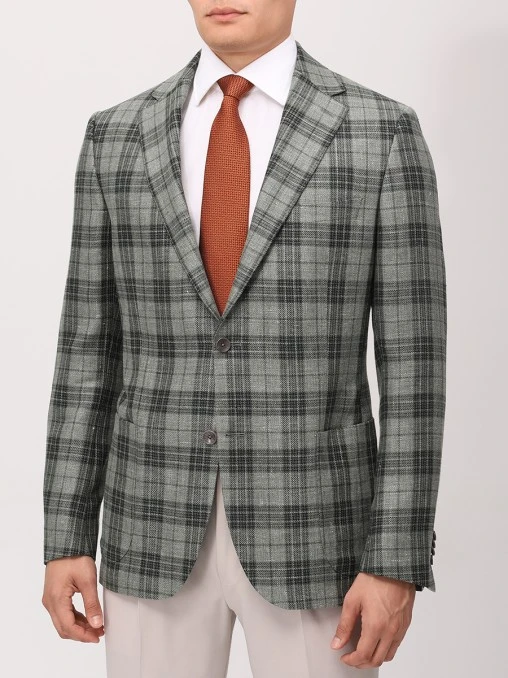 Пиджак Shaped Fit из шерсти и льна EDUARD DRESSLER R