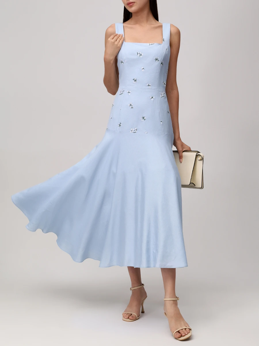 Платье изо льна и хлопка