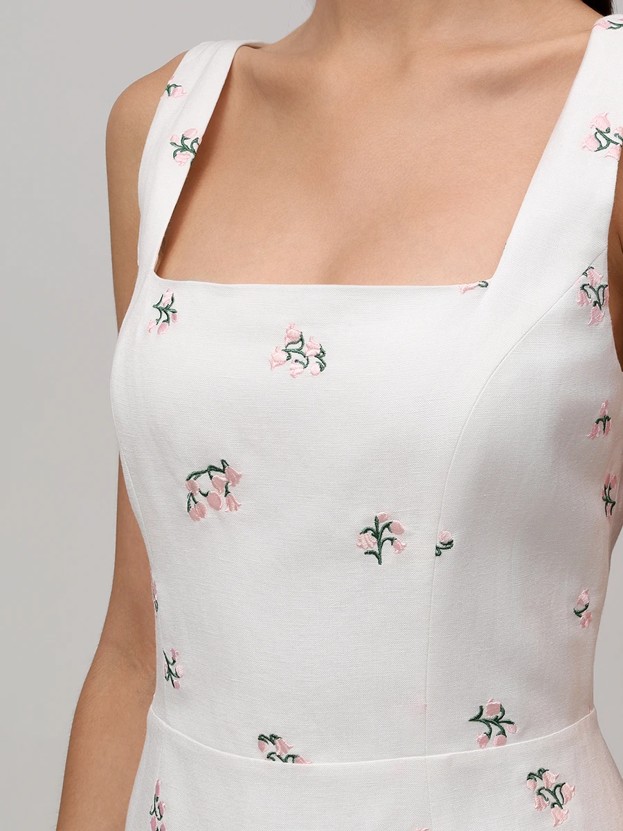 Платье изо льна и хлопка