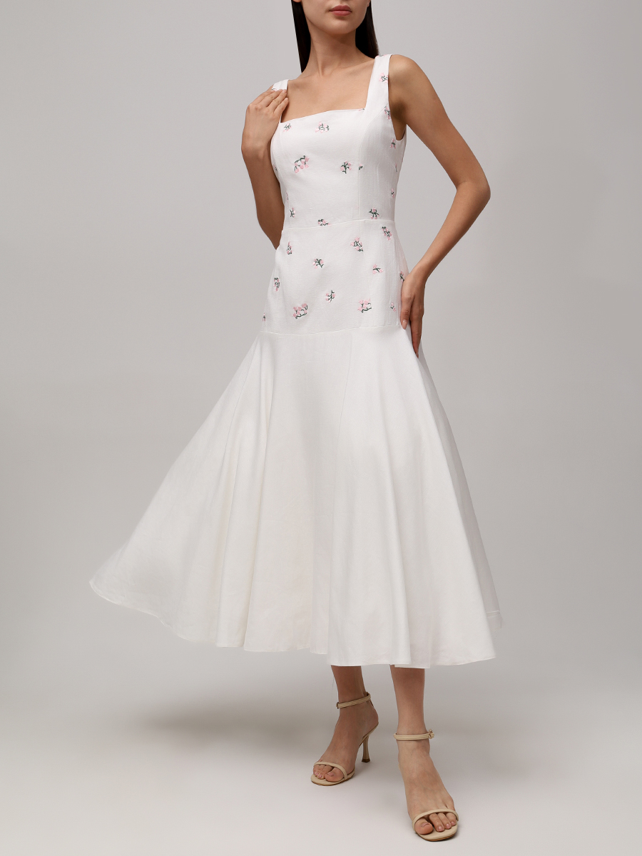 Платье изо льна и хлопка