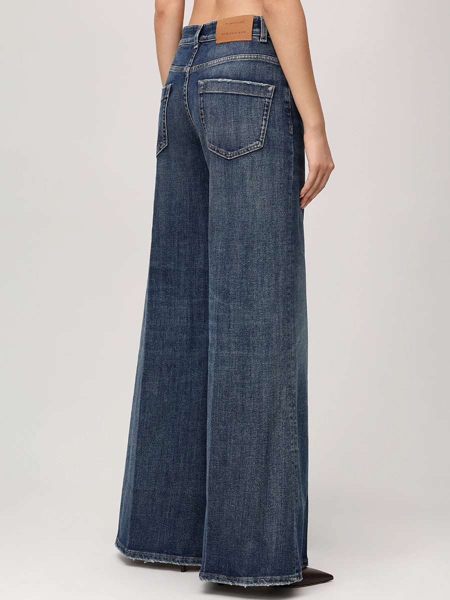 Джинсы-клеш хлопковые