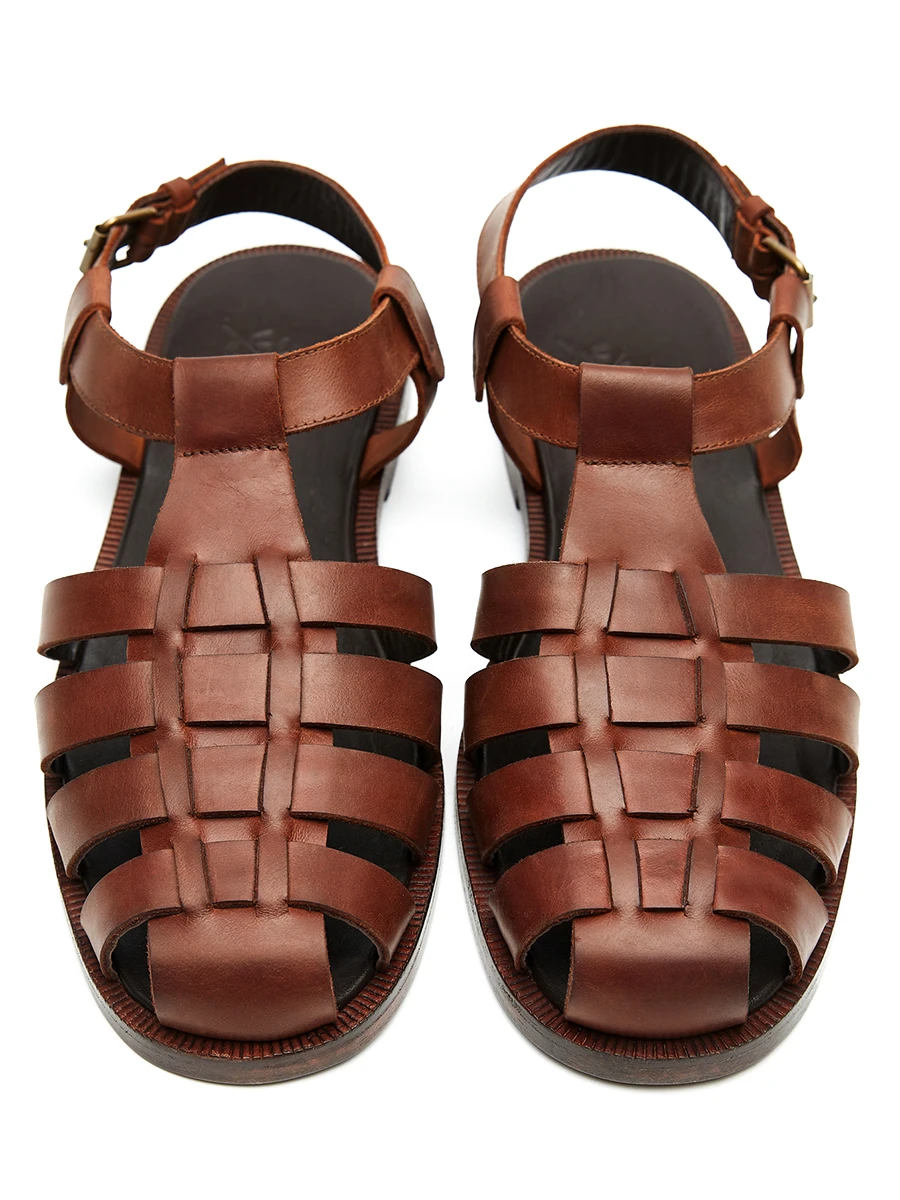 Сандалии кожаные