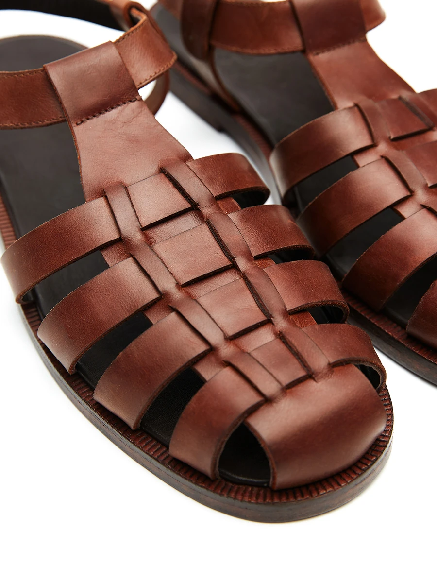 Сандалии кожаные