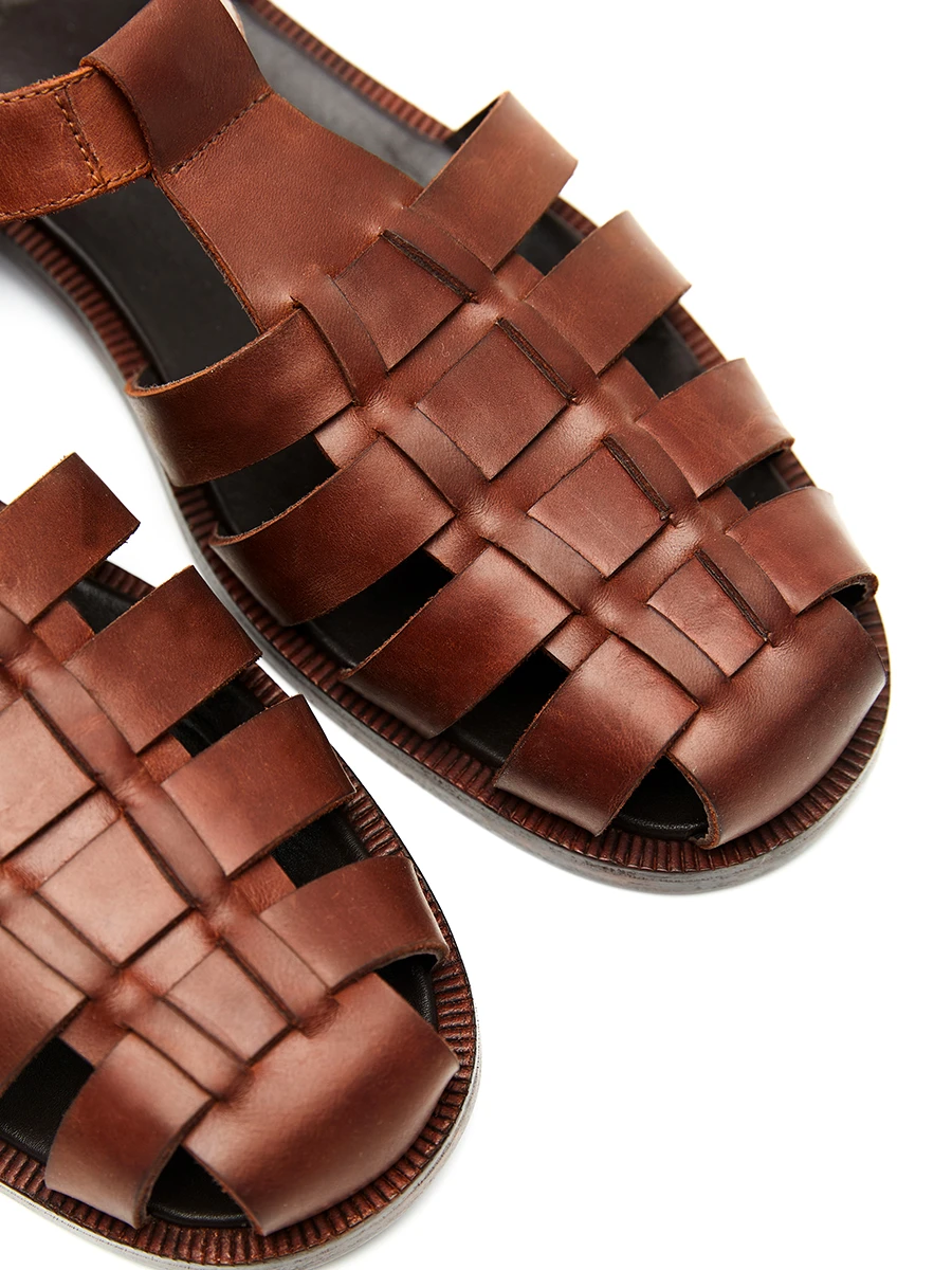 Сандалии кожаные