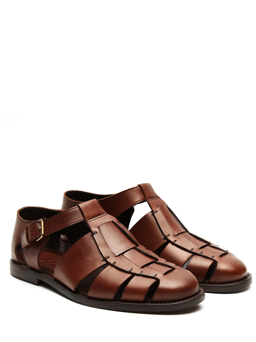 Сандалии кожаные