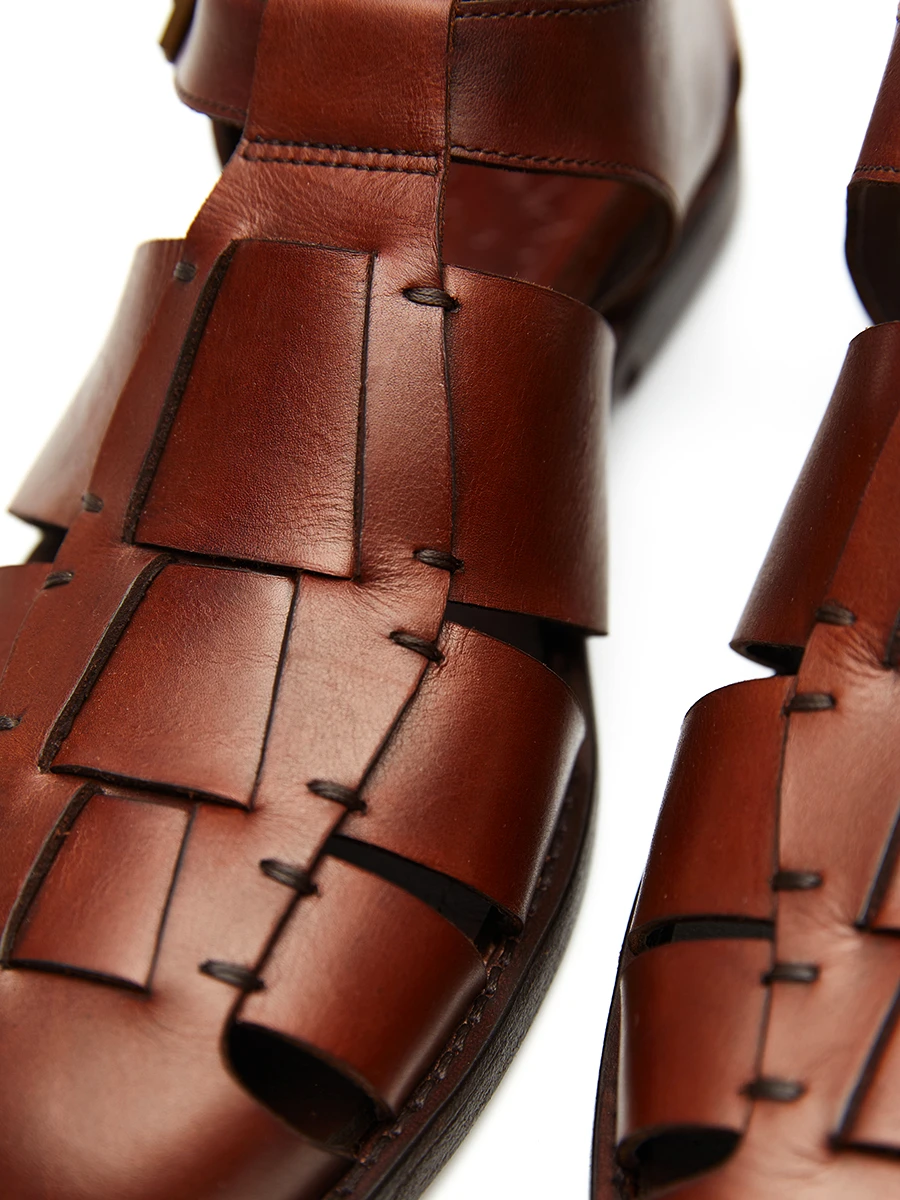 Сандалии кожаные