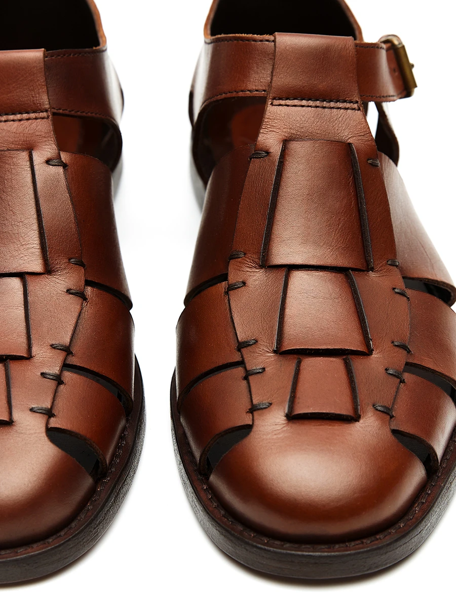 Сандалии кожаные