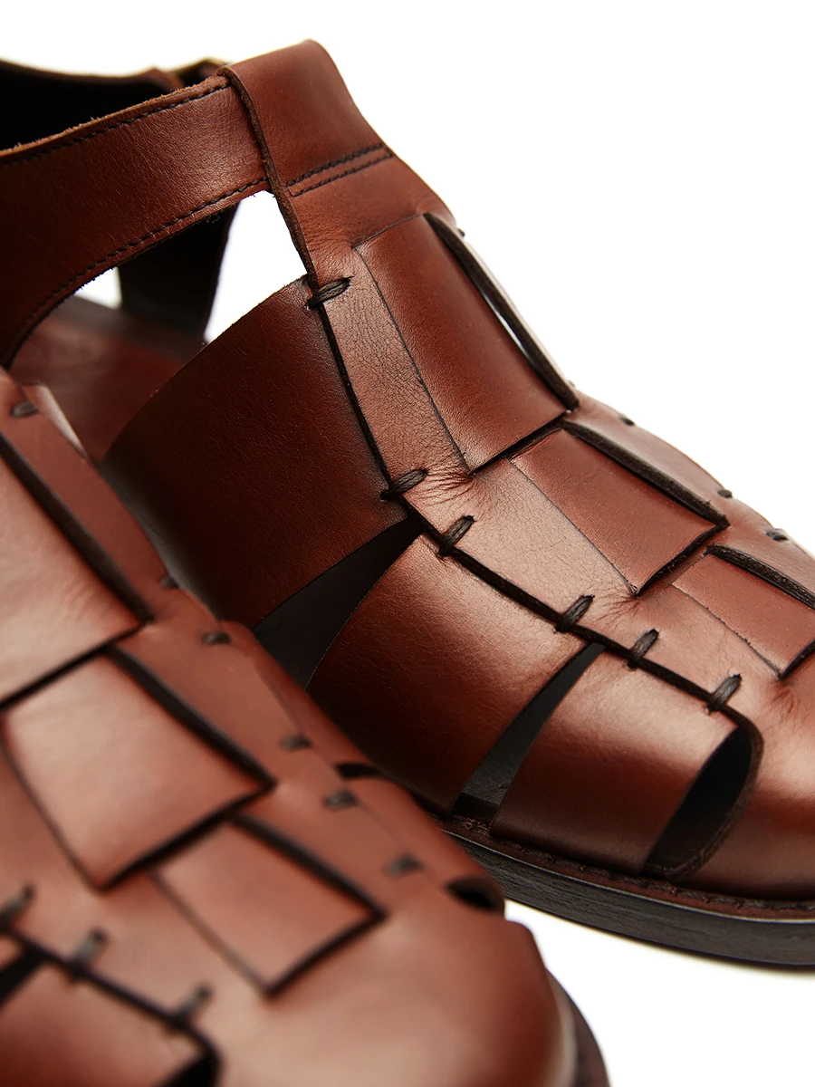 Сандалии кожаные