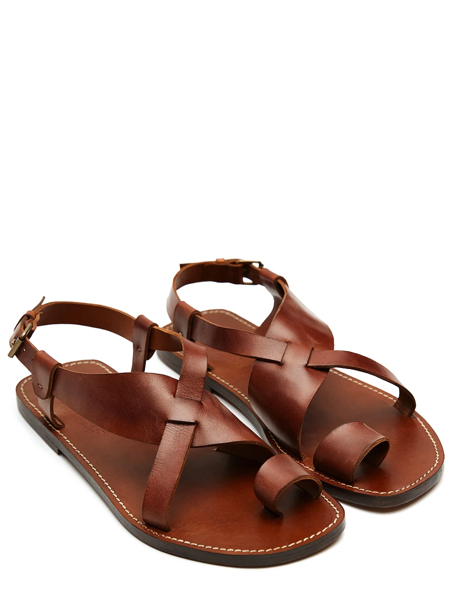 Сандалии кожаные