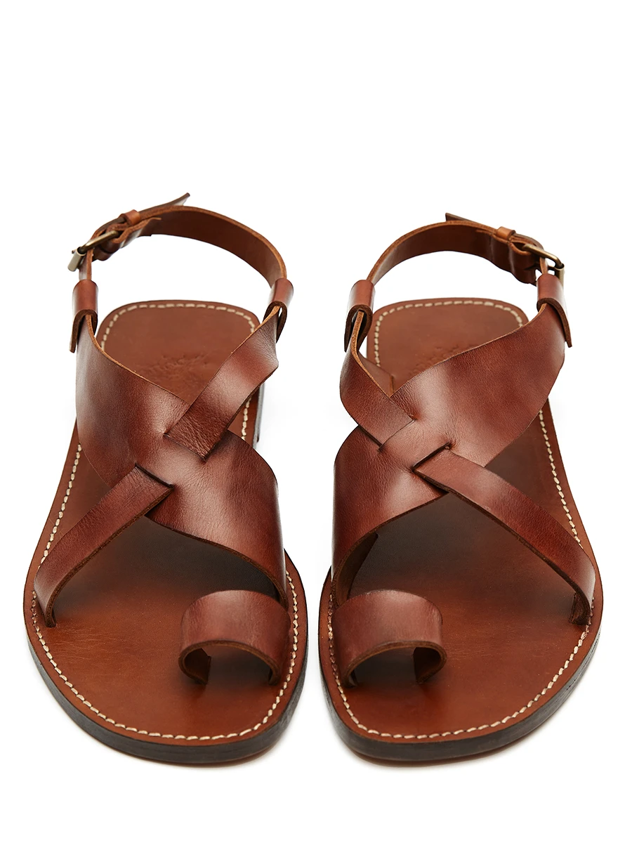 Сандалии кожаные