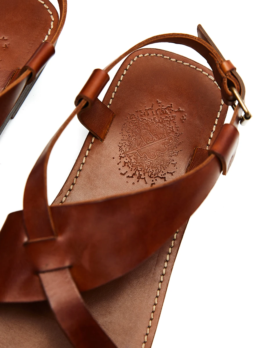 Сандалии кожаные