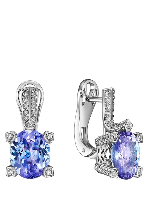 Серьги с танзанитами NATASHA LIBELLE
