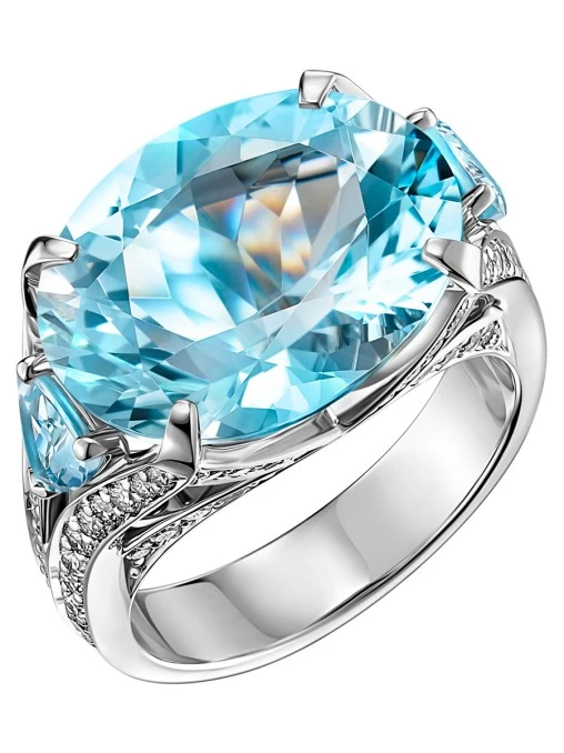 Кольцо с аквамарином NATASHA LIBELLE