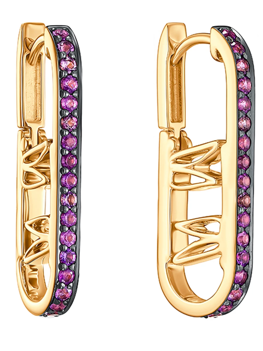 Серьги с аметистами