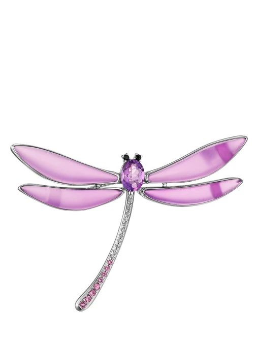 Брошь с аметистами NATASHA LIBELLE