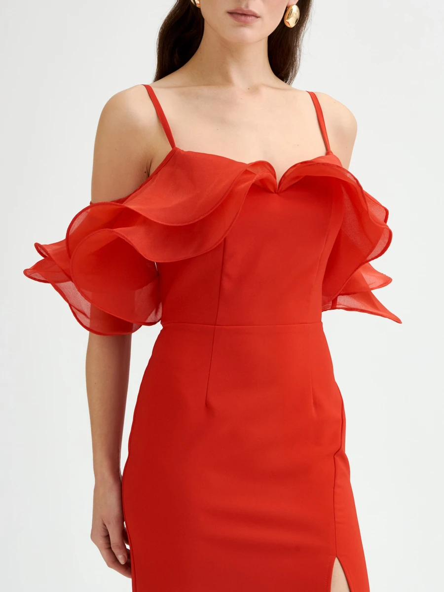 Платье однотонное