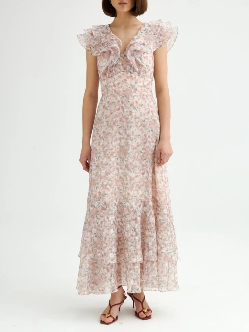 Платье с принтом EMILIA DELL'ORO