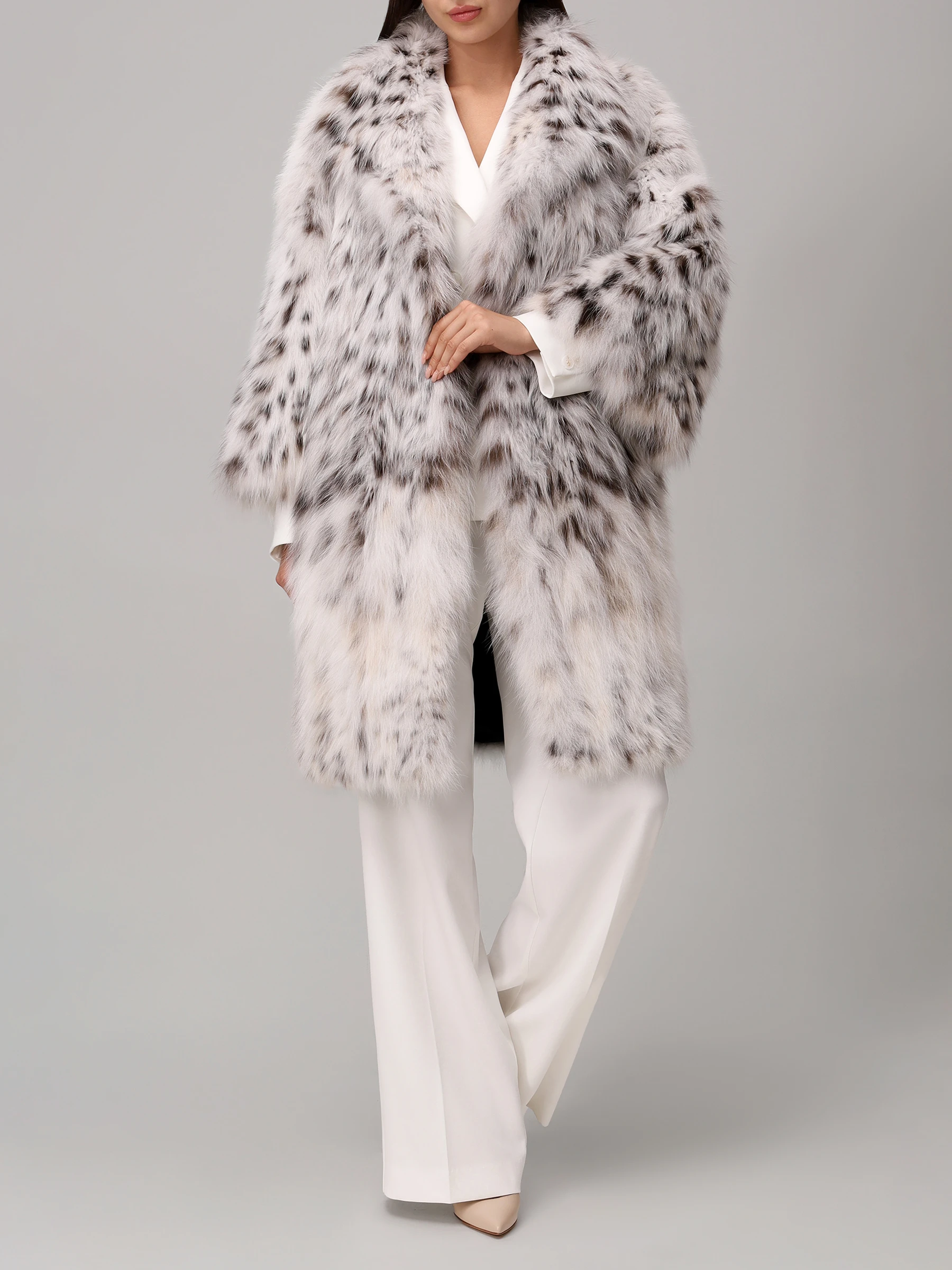 Шуба из меха рыси