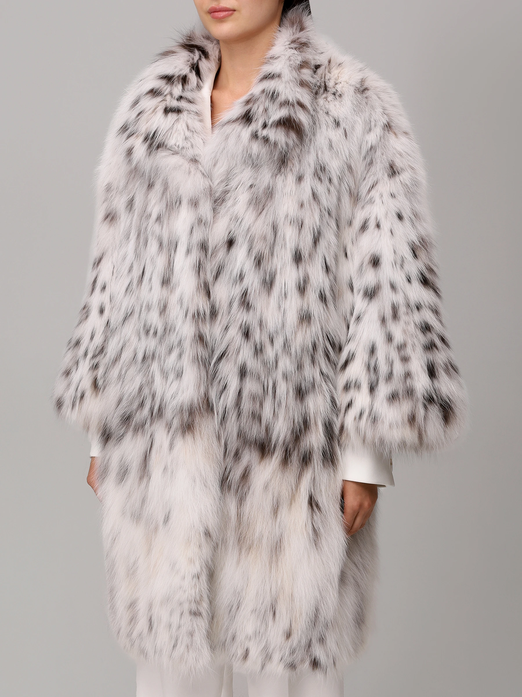 Шуба из меха рыси