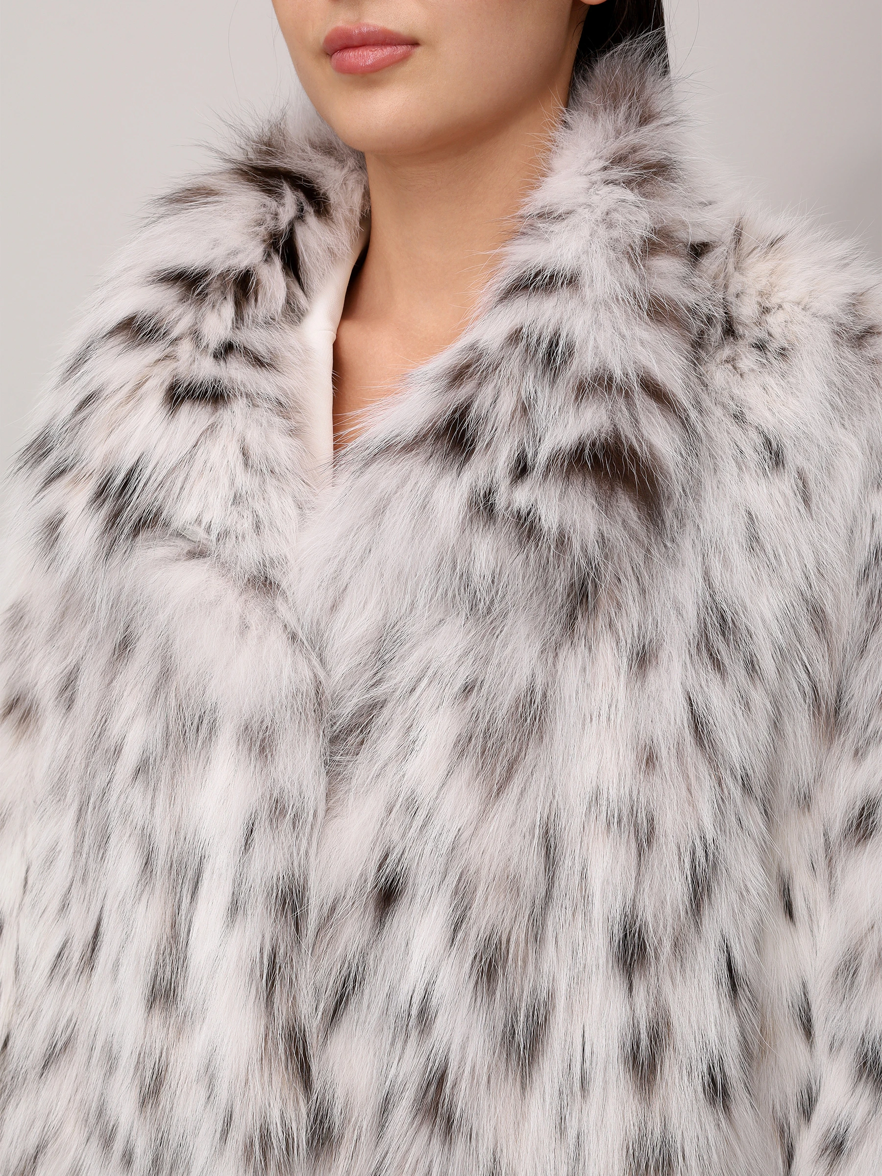 Шуба из меха рыси