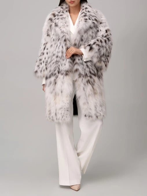 Шуба из меха рыси AMELI