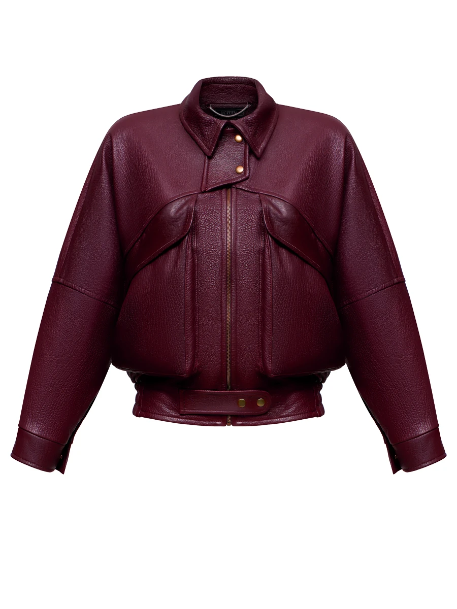 Бомбер кожаный