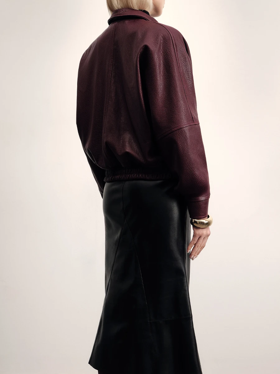 Бомбер кожаный