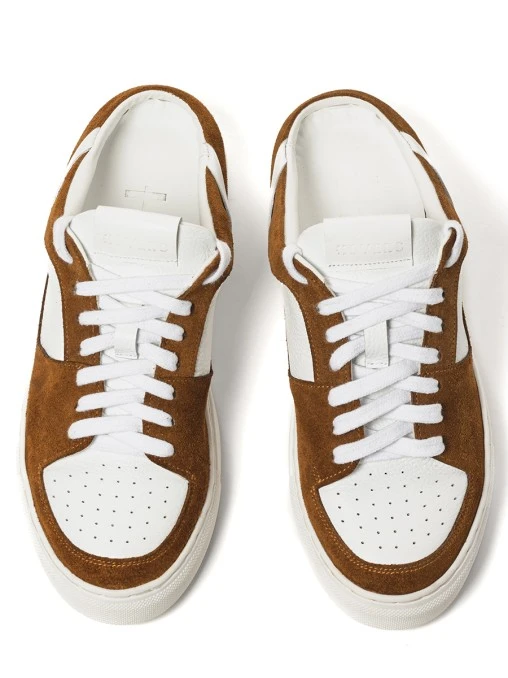 Кеды из кожи и замши HOVERS