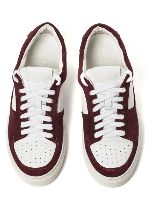 Кеды "Бургундия" из замши и кожи HOVERS