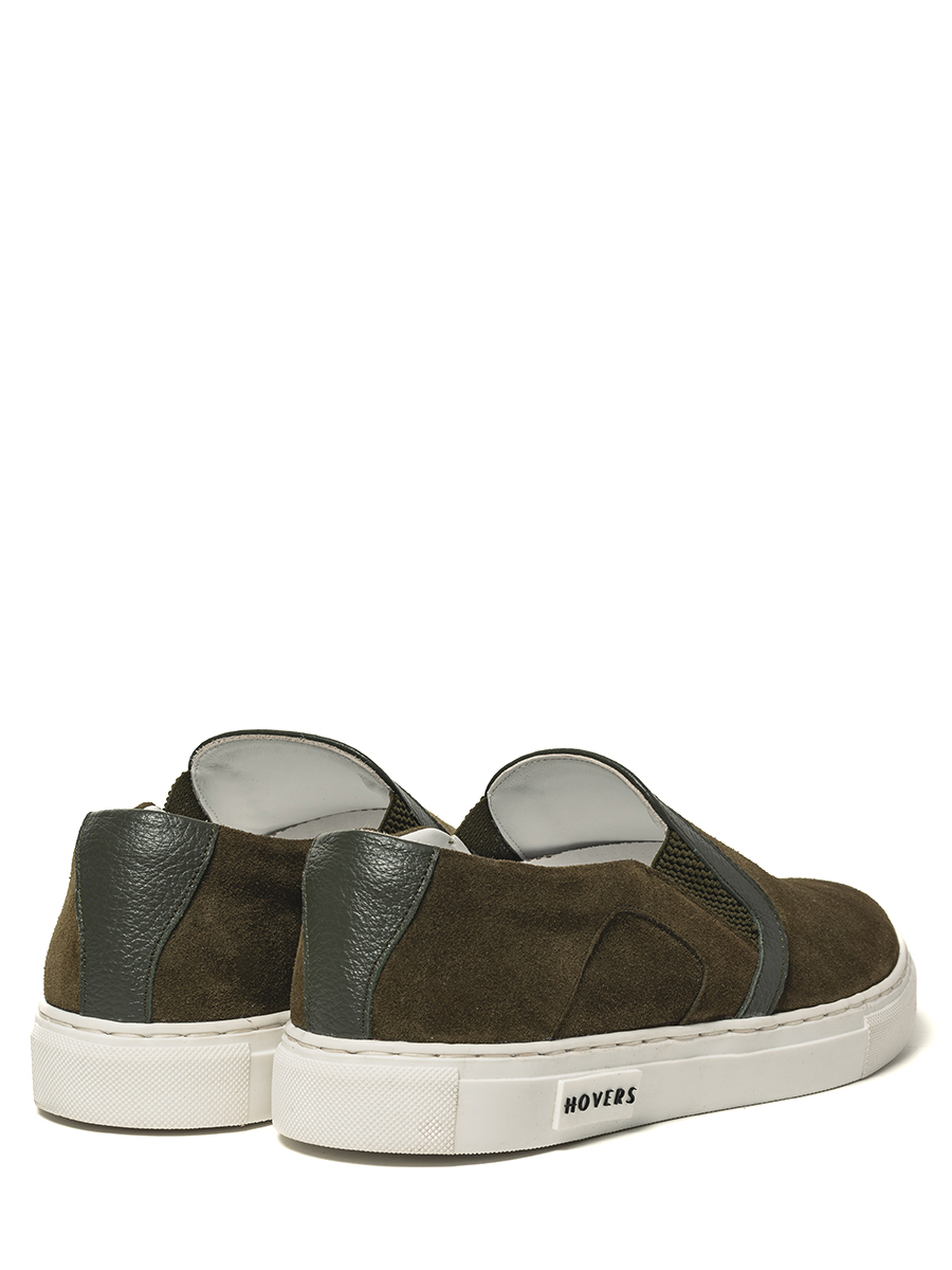 Слипоны замшевые