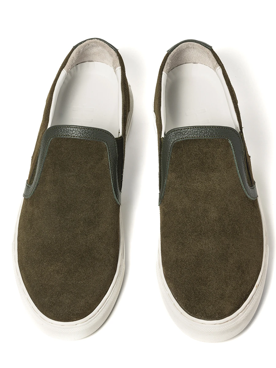 Слипоны замшевые