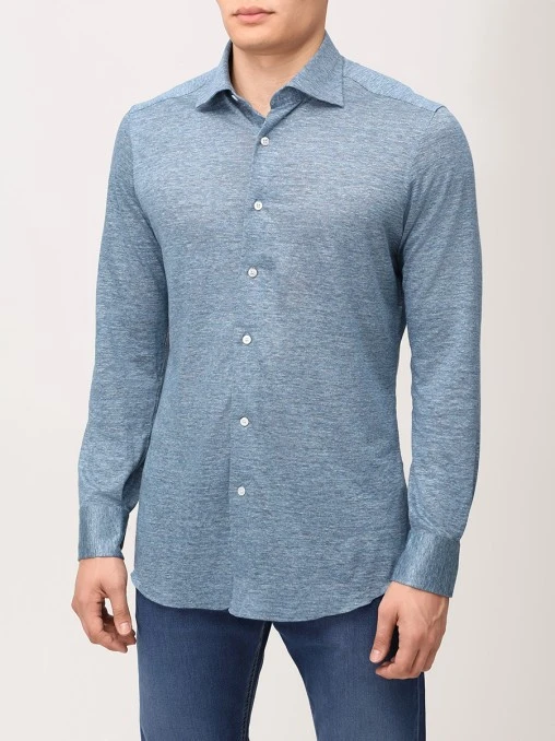 Рубашка Slim Fit льняная JOHNNY MANGLANI